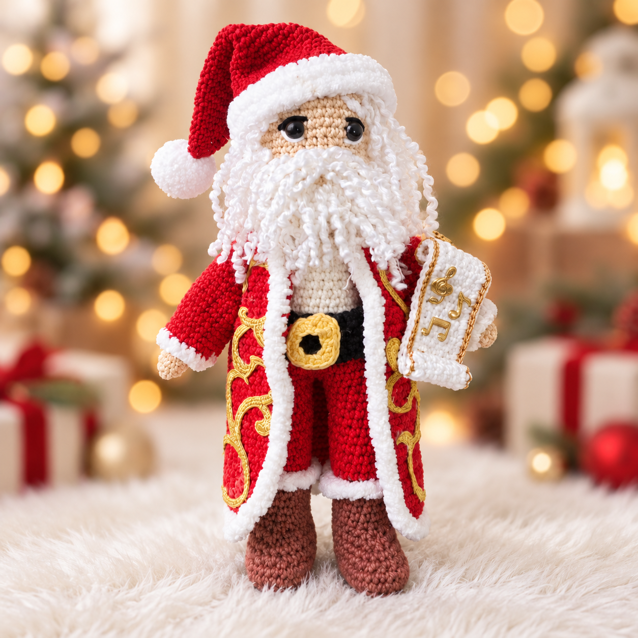 Papai Noel completo em amigurumi
